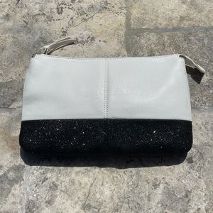 Aldo black and white sparkly bag with strap